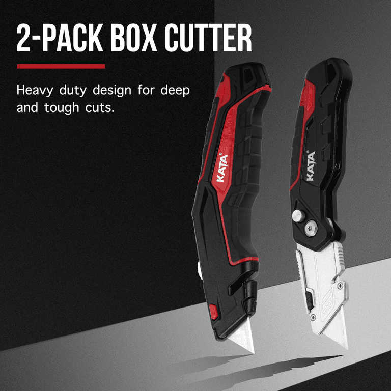 KATA TOOLS KATA 2 Pack Retractable Utility Knife,Heavy Duty Box