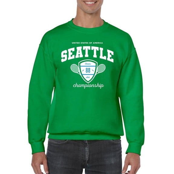 College Tennis School Seattle Sweatshirt Men -Image by Shutterstock, Male Large