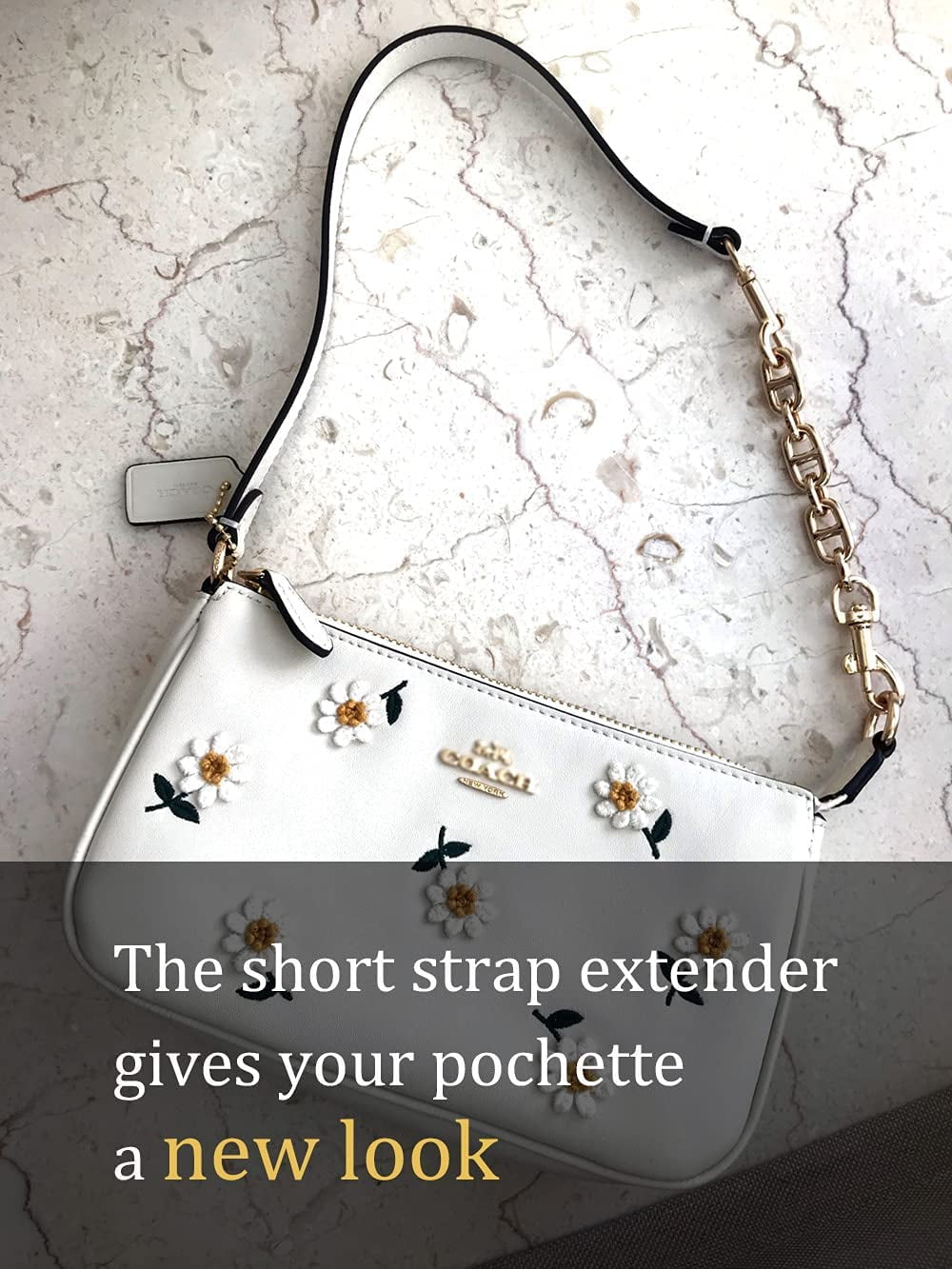 Petite Chain Strap Extender Accessory for LV Pochette & More 