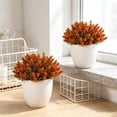 thumbnail image 5 of Leodye 1PCS Mini Simulated Green Bonsai Potted Plant Artificial Desktop Ornament Natural Style Faux Flower Decor for office Bedroom Table Layout -6.3x6.3x6.3in, 5 of 6