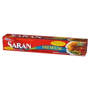 Saran Premium Heavy Duty Microwave Safe Plastic Film Wrap, 100 sq ft Roll