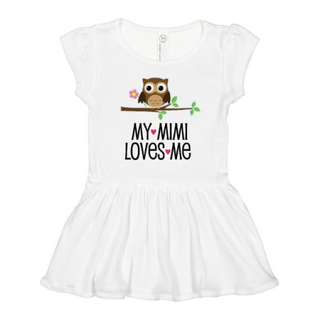 

Inktastic My Mimi Loves Me Girls Owl Gift Toddler Girl Dress