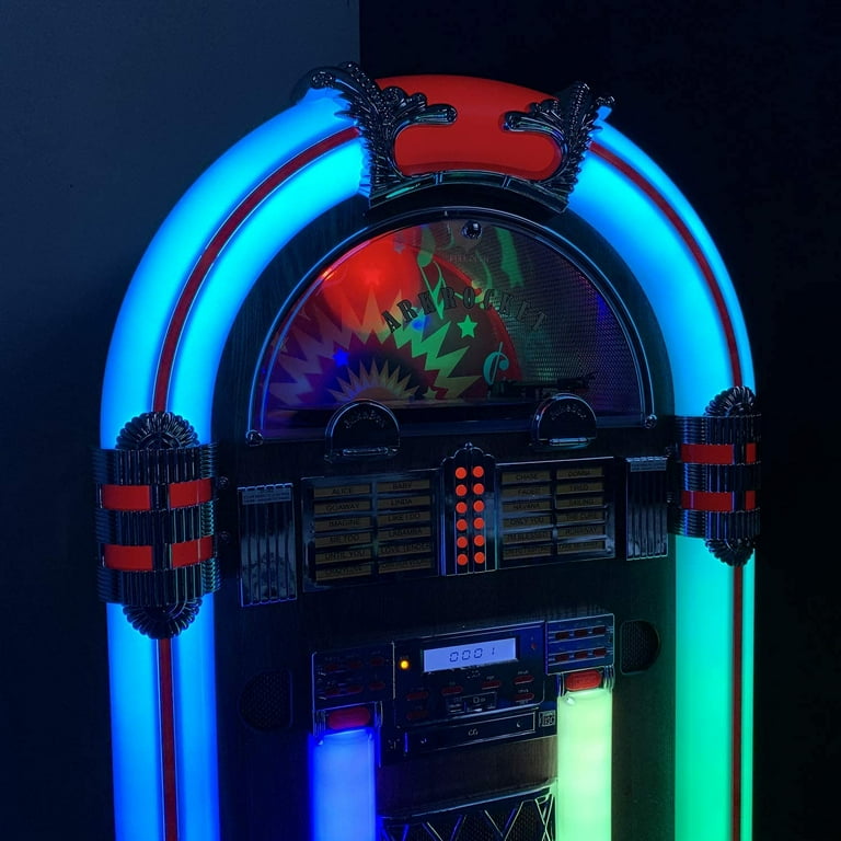 Arkrocket Saturn V Vintage Vinyl Music Play Jukebox with Bluetooth