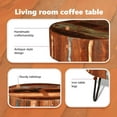 thumbnail image 4 of vidaXL 1 Piece Round Coffee Table Solid Reclaimed Wood for Living Room, 4 of 9