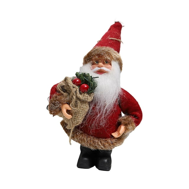 Decoración colgante para de Navidad, muñeco de Papá Noel con cordón, forma novedosa, altura cómoda de 19cm para decoración navideña, elegante Estilo A