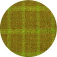 thumbnail image 1 of Ahgly Company Indoor Round Patterned Dark Bronze Brown Area Rugs, 6' Round, 1 of 6