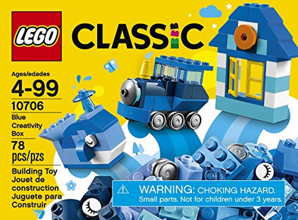 tjener Spectacle udmelding LEGO Classic Blue Creativity Box 10706 Building Kit - Walmart.com