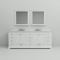 thumbnail image 5 of Dukes 84 in W White Double Bath Vanity, Cultured Marble Top, Faucet Set, and 34 in Mirrors, 5 of 9