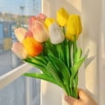 thumbnail image 2 of 1/3/5 Uds flores artificiales Calla Lily ramos de flores de tulipán de tacto Real para boda novia decoración de jarrón para el hogar regalos de plantas falsas, 2 of 5