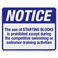 thumbnail image 1 of The Use Of Starting Blocks Is Prohibited Sign, Pool Sign,, 1 of 1