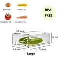 thumbnail image 3 of 2Pack Clear Fridge Drawers Pull Out Stackable Refrigerator Drawer Organizer Bins Pantry Storage Box Plastic Food Containers for Kitchen Bathroom Office Closet, 3 of 8