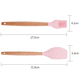 thumbnail image 2 of Juego de utensilios de cocina de 2 piezas, utensilios de cocina de madera fáciles de limpiar, utensilios de cocina para utensilios de cocina antiadherentes, color rosa, 2 of 5