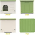 thumbnail image 5 of imerelez 17 inch Cat House for Indoor Waterproof Cat Shelter Small Plastic Cats Beds & Furniture For Single Small Cats, Kitten Kitty Green, 5 of 6