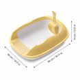 thumbnail image 3 of Cat Litter Pan, 14"x18"x6" Semi Enclosed High Sided Box for Kittens, with Scoop _ #06 _ C _ Yellow, 3 of 6