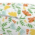 thumbnail image 3 of Floral Pouf Cover with Zipper, Illustration of Colorful Abstract Flora Scene Leafy Flower Branches in Summer, Soft Decorative Fabric Unstuffed Case, 30" W X 17.3" L, White Multicolor, by Ambesonne, 3 of 5