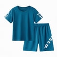 thumbnail image 4 of NIEWTR Boys Short Sleeve Classic Polo Shirt & Elastic Waist Shorts Set, Casual 2-Piece Back to School Outfit for Kids(A01-Dark Blue,10-11 Years), 4 of 4