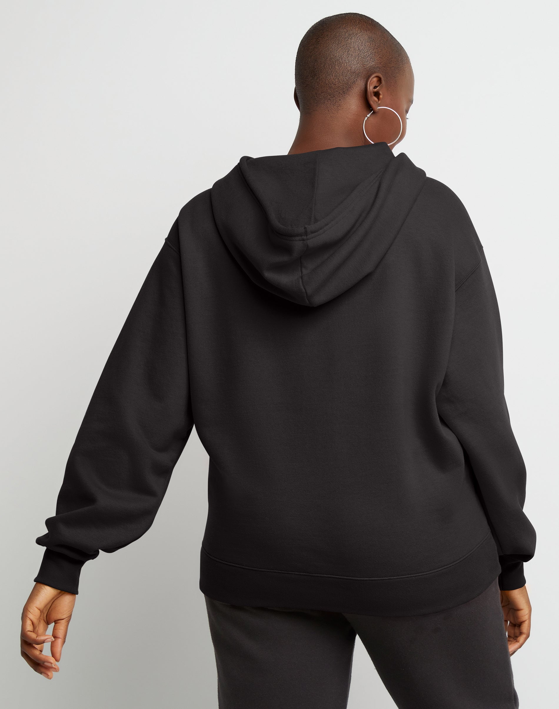Hanes Originals Women's Fleece Hoodie Black XL