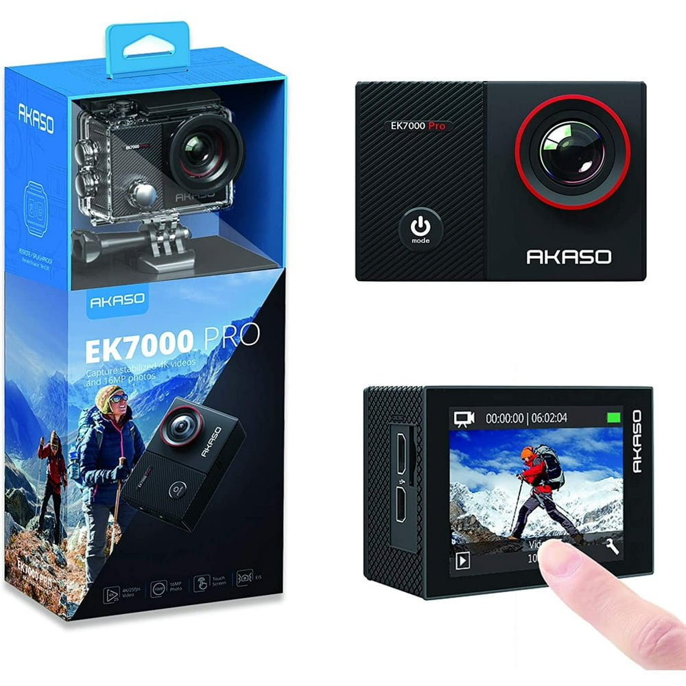 AKASO Action Camera EK7000 Pro 4K with Touch Screen EIS Angle 40m