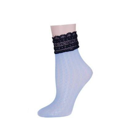 

MeMoi Diamond Floral Lace Ankle Socks - Womens - Female