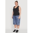 thumbnail image 4 of Womens Plus Size Seamless Mineral Wash V Neck Tank Top, 4 of 4