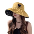 thumbnail image 1 of Sombrero de pescador con protección solar para mujer, gorro de sol con patrón de amor, circunferencia de la cabeza de 56-58cm, 1 of 5