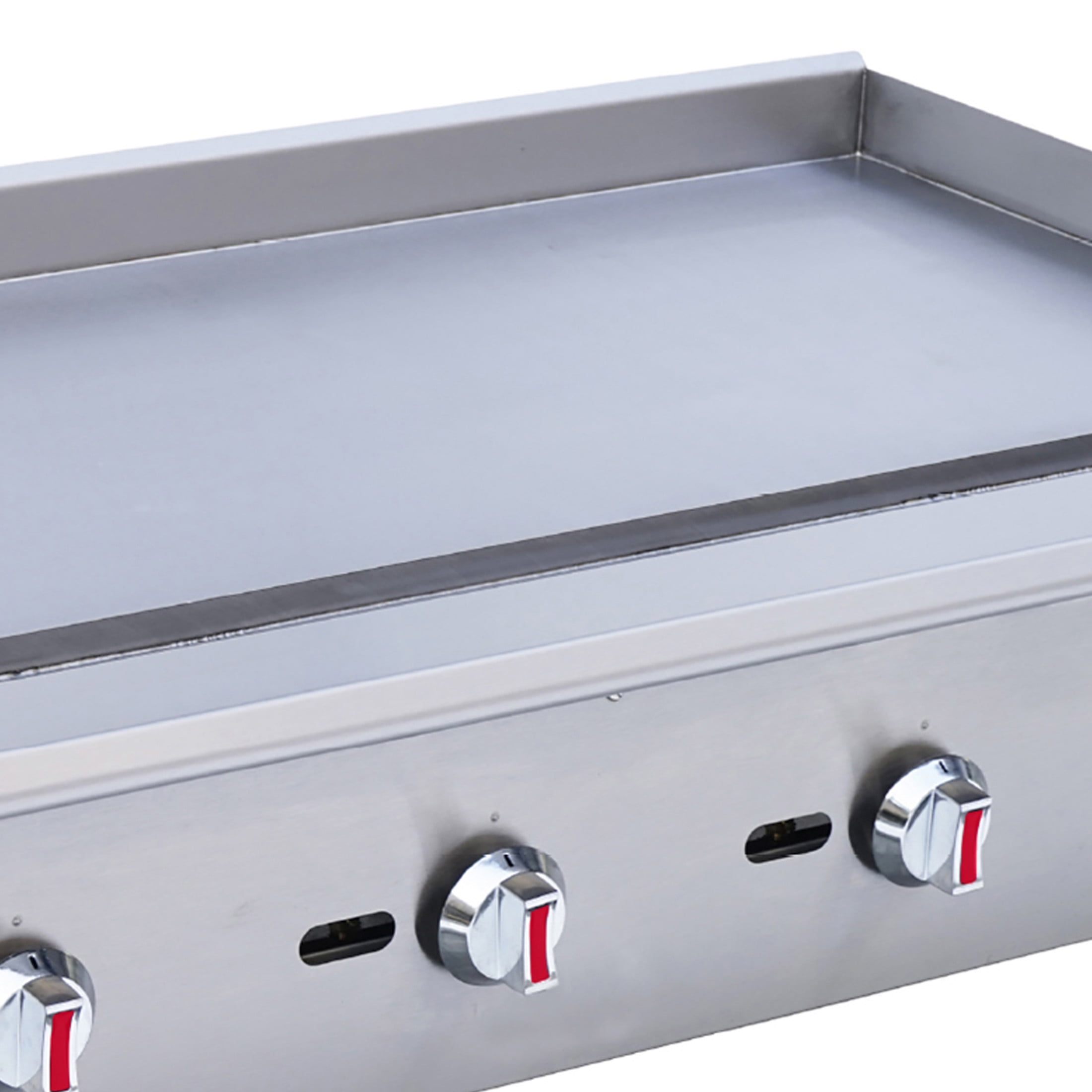 48 in. Commercial Natural Gas Manual Countertop Griddle in Stainless Steel