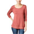 thumbnail image 2 of Blusa de gasa texturizada Style & Co. para mujer naranja XXL Pull-over, 2 of 2