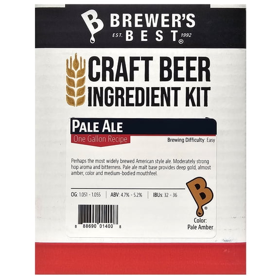 Brewer's Best One Gallon Home Brew Beer Ingredient Kit (Pale Ale)