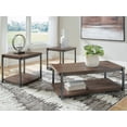 thumbnail image 2 of Signature Design by Ashley Trindwick 3-Piece Coffee Table Set with End Tables - Brown/Gun Metal Finish, 2 of 8