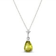 thumbnail image 2 of Galaxy Gold 14K Solid Gold Natural Peridot Pendant Necklace for Women - White Gold Fine Jewelry, 2 of 3