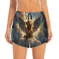thumbnail image 2 of Daiia Cloud Rainbow Winged Dog Pattern Women's 2 in 1 Running Shorts - Lightweight Athletic Workout Gym Yoga Shorts Liner with Phone Pockets-XX-Large, 2 of 7