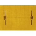thumbnail image 1 of Ahgly Company Indoor Rectangle Abstract Yellow Modern Area Rugs, 2' x 5', 1 of 4