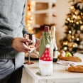 thumbnail image 4 of Couvre-bouteilles de Vin de Cuisine Noël Bouchon de Bouteille de Vin Design Poupée Sans Visage Ensemble Décoration de Fête de Famille Noël, Couvre-Bouteilles de Vin de Cuisine Rouges, 4 of 7