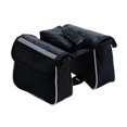 thumbnail image 1 of 3 In 1 Riding Bag Bike Double Saddle Shape Bag Rainproof Waterproof Front Frame Tube Mountain Bike Outdoor Bicycle Riding Bag, Black/L, 1 of 5