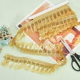 thumbnail image 4 of 6 Yards Gold Fringe Tassel Trim 2.13” Polyester Fibre Fringe Lace Trim Ribbon Knitting Tassel Metallic Braided Edging Chainette Trimming for DIY Sewing Crafts Curtain Embellishments DIY DIY, 4 of 9
