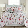 thumbnail image 3 of Merry & Bright de Levtex Home - Gnomo para las fiestas - Fundas de almohada acolchadas estilo europeo (66 x 66 cm) - Micro guinga - Rojo y blanco - Reversible - Algodón/poliéster, 3 of 3