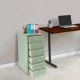 thumbnail image 4 of 6-Tier Green Metal File Cabinet Rectangular Vertical File Cabinet Filing Cabinet for Office Study Dresser, 4 of 16