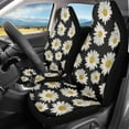 thumbnail image 2 of Uorisanigo Daisy Car Seat Covers Elastic Fabrics Waterproof Car Seat Cover Easy to Install Auto Interior Accessories 2 Pcs Set for SUV, Vans,Sedan,Truck, 2 of 7
