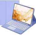 thumbnail image 1 of Touch Keyboard Case for Samsung Galaxy Tab S8+ 2022/S7 FE 2021/S7+ 2020 12.4 Inch, with Pencil Holder - Magnetically Detachable Touch Bluetooth Keyboard, 1 of 7