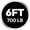 6 ft Barbell 30 lb, 700 lb, Black & Silver, variant on HANDBODE Olympic Barbell Bar 6 ft Weightlifting Bar for Powerlifting, Bench Press, Deadlift, Squat - 700 lb Capacity, Home & Gym Strength Training, Black