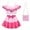 Dress with Scarf, variant on KAWELL Princess Peach Swimsuits for Girls,2-Piece Bathing Suit Tankini Swimwear for Kids Party Dress Up