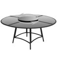 thumbnail image 3 of vidaXL 7 Piece Outdoor Dining Set with Cushions Poly Rattan Black, 3 of 5