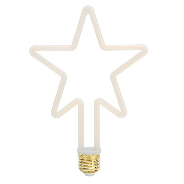 Bombilla LED decorativa E27/2700K, 8 W, estrella de 5 puntas, para festivales, interior, 220-240 V