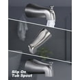 thumbnail image 5 of Wowow 7- Mode Shower Faucet Set with Tub Spout and 2-in-1 Dual Handheld Shower Head (Valve Included), Brushed Nickel, 5 of 7