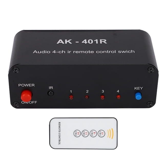 Divisor De Audio, 1 Entrada 4 Salidas DC 12V Interruptor De Audio Fácil Instalación Memoria De Apagado Para Música
