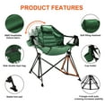 thumbnail image 3 of Green Folding and Rocking Outdoor Chairs for Adults, (Set of 1), 3 of 5