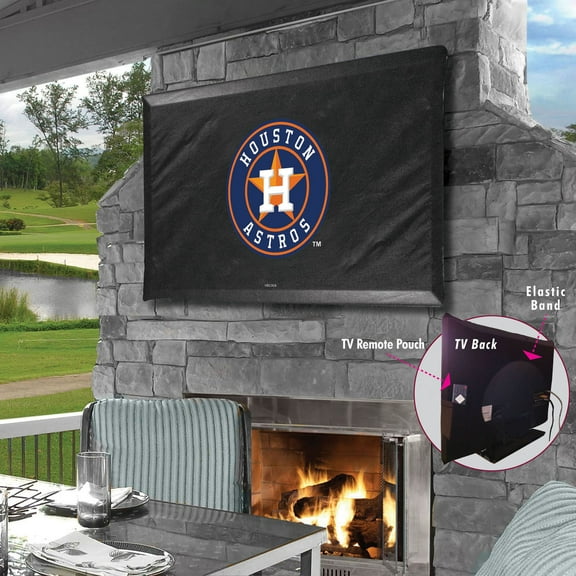 Black Houston Astros 60" x 37" TV Cover