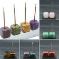 thumbnail image 5 of RSAMD 20mm 1PC Natural Crystal Stone Cube Square Incense Burner Stick Holder Base Yoga-Crazy Agate-1PC (No Incense), 5 of 9
