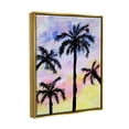 thumbnail image 3 of Palm Tree Silhouettes Sunset Sky Botanical & Floral Graphic Art Metallic Gold Framed Art Print Wall Art, 3 of 6