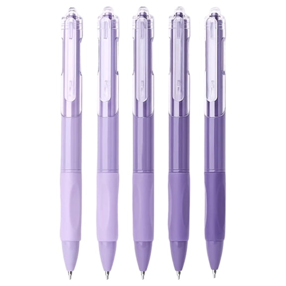 Click Gel Pens, 0.7mm Point Black Gel Ink For Home Office, Smooth Writing For Journaling And Note Taking, Comfortable Retractable Design (Purple ,16)